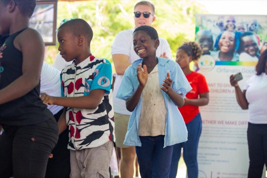 The Goodwill community gathered for the opening celebration